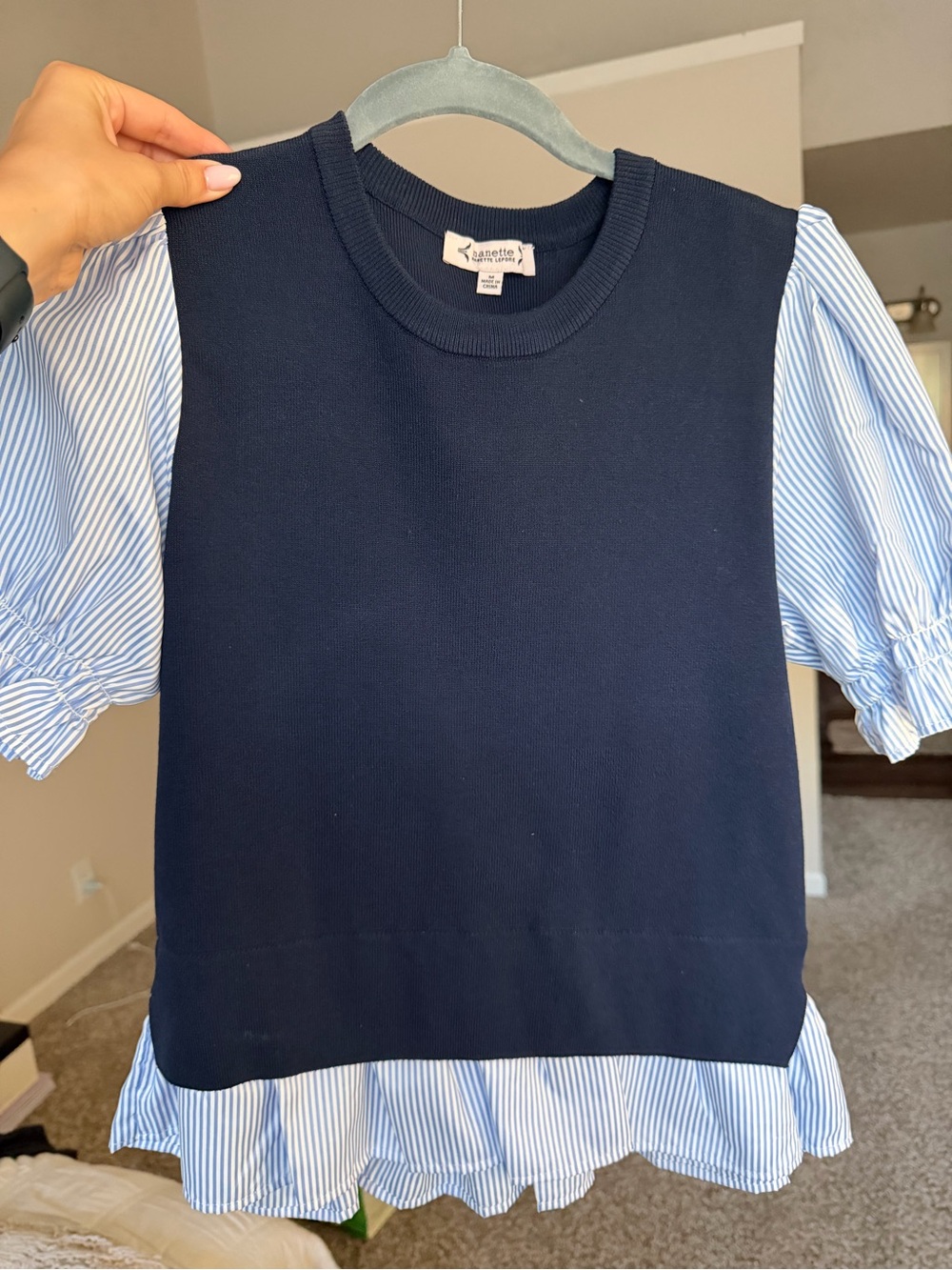 Layered sweater top women’s